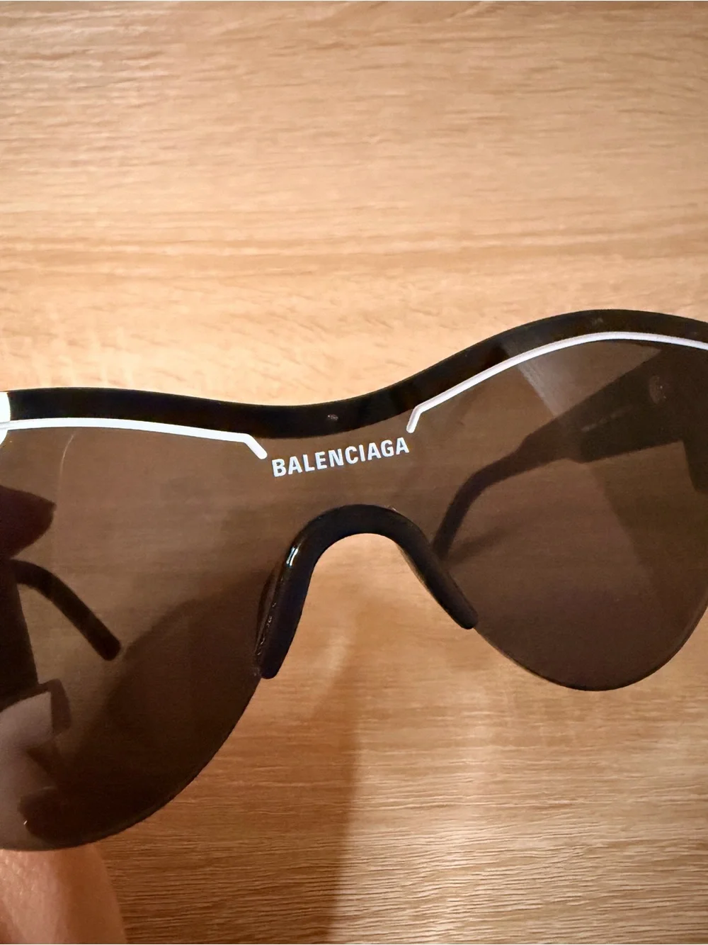 Balenciaga Black Oversized Cat-Eye Sunglasses